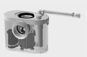 Technical image of Saniflo Saniflo UP Macerator For Toilet (WC).