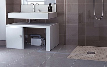 Example image of Saniflo Sanifloor 2 Wetroom Shower Pump With Round Gully.