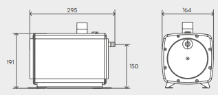 Technical image of Saniflo Sanifloor 3 Wetroom Shower Pump With Round Gully.