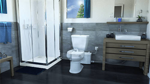 Example image of Saniflo Saniplus UP Macerator For A Bathroom (WC, Basin, Bath & Shower).