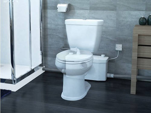 Example image of Saniflo Saniplus UP Macerator For A Bathroom (WC, Basin, Bath & Shower).