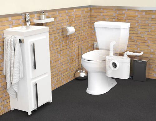 Example image of Saniflo Sanitop UP Macerator For Toilet & Basin (WC & Basin).