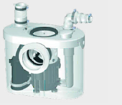 Technical image of Saniflo Sanitop UP Macerator For Toilet & Basin (WC & Basin).