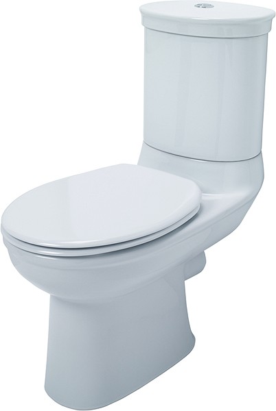 Larger image of Shires Corinthian Contemporary Toilet With Push Flush Cistern.