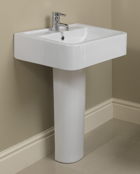 Example image of Shires Parisi Basin & Pedestal (1 Tap Hole).  Size 580x460mm.