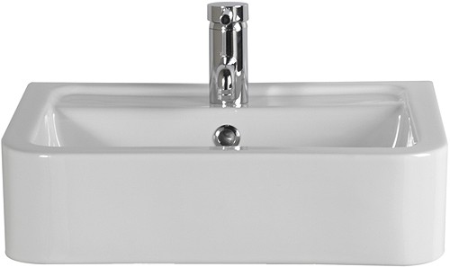 Larger image of Shires Parisi Free Standing Basin (1 Tap Hole).  Size 510x400mm.