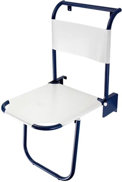Larger image of Doc M Sirrus Wall Mounted Seat With Blue Frame.