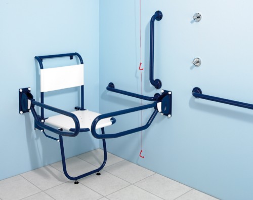 Larger image of Doc M Sirrus Changing Room Pack With Blue Grab Rails.