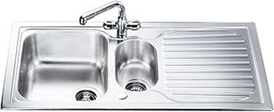 Larger image of Smeg Sinks Cucina 1.5 Bowl Stainless Steel Kitchen Sink, Reversible CUR150.