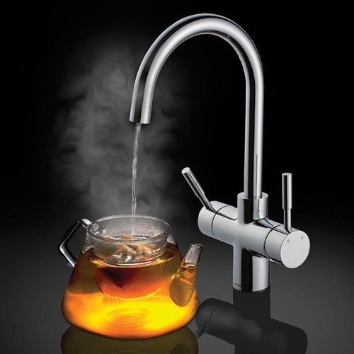Larger image of Smeg Taps 3 in 1 Instant Steaming Hot Water & Cold Water Tap (Chrome).