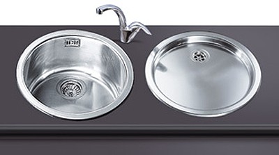 Smeg Sinks Round Bowl Inset Kitchen Sink And Drainer