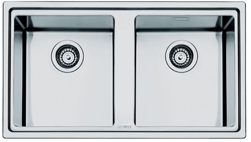 Larger image of Smeg Sinks Mira 2.0 Double Bowl Sink (Stainless Steel).