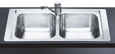 Larger image of Smeg Sinks 2.0 Bowl Stainless Steel Low Profile Inset Kitchen Sink.