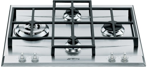 Larger image of Smeg Gas Hobs Linea 4 Burner Gas Hob. 60cm With Rapid Burner  (S Steel).