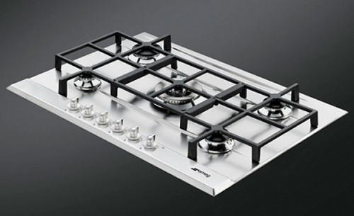 Larger image of Smeg Gas Hobs Linea 5 Burner Gas Hob. 70cm With Rapid Burner  (S Steel).