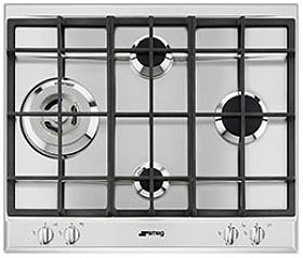 Larger image of Smeg Gas Hobs 4 Burner Gas Hob With Rapid Burner. 60cm (Stainless Steel).