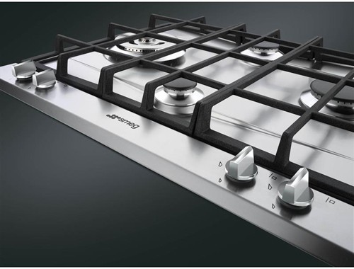 Example image of Smeg Gas Hobs 4 Burner Gas Hob With Rapid Burner. 60cm (Stainless Steel).