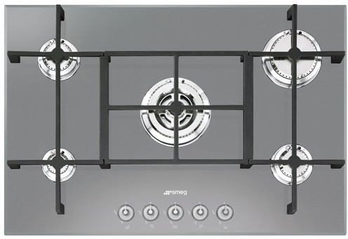 Larger image of Smeg Gas Hobs Linea 5 Burner Gas Hob. 74cm (Silver Glass).