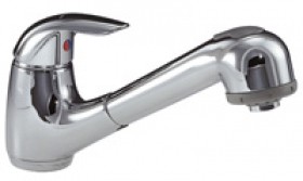 Larger image of Smeg Taps Pull Out Rinser Kitchen Tap With Single Lever (Chrome).
