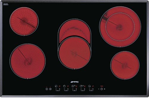 Larger image of Smeg Ceramic Hobs 5 Ring Touch Control Ceramic Hob & Angled Edge. 77cm.