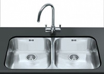 Larger image of Smeg Sinks Alba 2.0 Bowl Undermount Kitchen Sink (Stainless Steel).