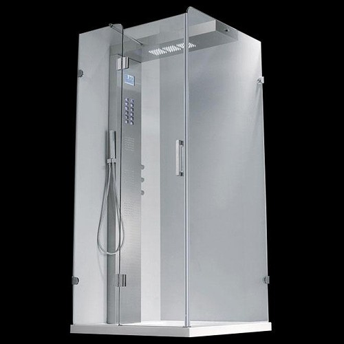Larger image of Hydra Square Shower Enclosure With Shower Panel. 1000x1000mm.