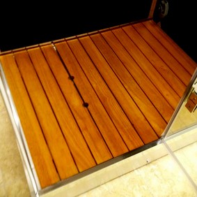 Example image of Hydra Square Steam Shower Enclosure (Teak, Right Handed). 1000x1000.