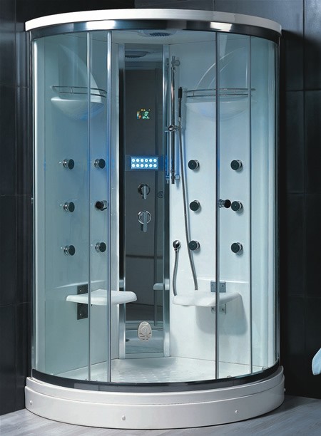 Larger image of Hydra Pro 1200x1200 Steam massage shower enclosure for two.