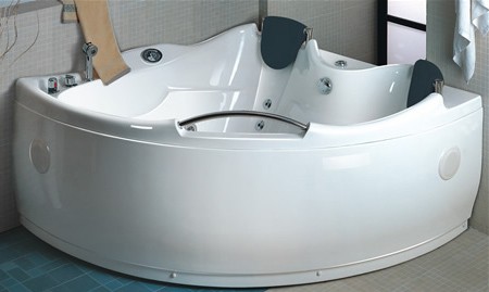Larger image of Hydra Pro Whirlpool bath for two people.  Left Hand. 1510x1510mm.