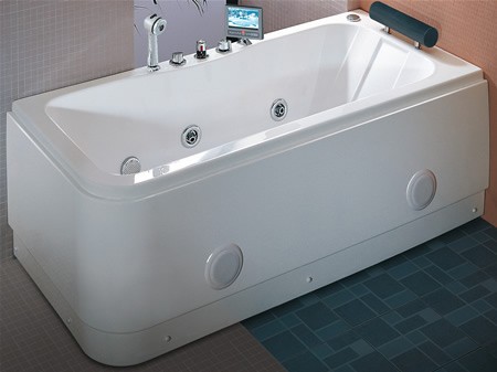 Larger image of Hydra Pro Deluxe Whirlpool Bath wth TV.  Left Hand. 1690x800mm.