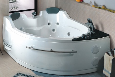 Larger image of Hydra Pro Whirlpool Bath for 2 Persons.  Right Hand. 1695x1330mm.
