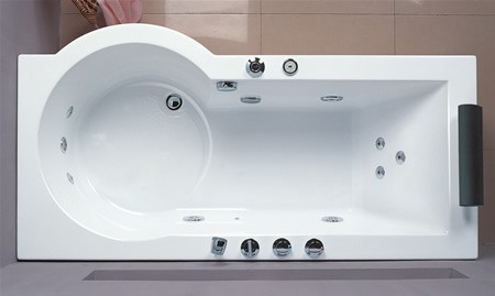 Example image of Hydra Pro Complete Shower Bath (Right Hand). 1680mm. 8 Jet whirlpool.