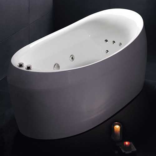 Larger image of Hydra Pro Freestanding Double Ended Whirlpool Bath. 1800x900mm.