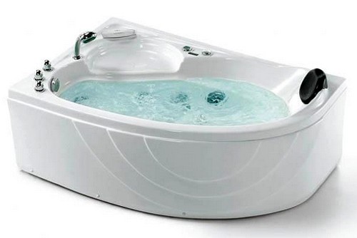 Larger image of Hydra Corner Whirlpool Bath With Bath Panel. 1500x1000 (Left Handed).