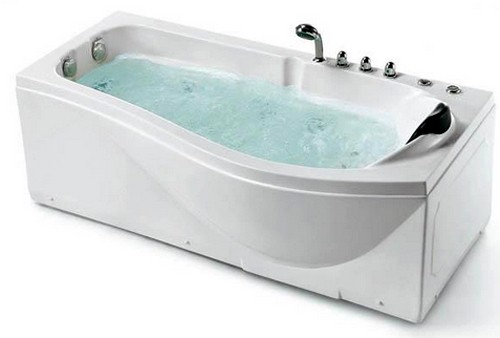 Larger image of Hydra Corner Whirlpool Bath With Bath Panels. 1720x850 (Left Handed).