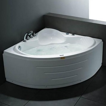 Example image of Hydra Corner Whirlpool Bath With Panel. 1200x1200mm.