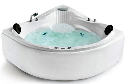 Larger image of Hydra Corner Whirlpool Bath With Panel. 1520x1520x700mm.