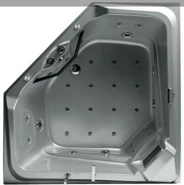 Example image of Hydra Large Corner Sunken Whirlpool Bath With TV. 1800x1800mm.