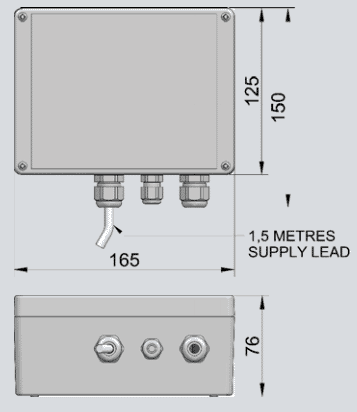 Technical image of Techflow Shower Waste Pump & 90mm Shower Tray Gully Kit.