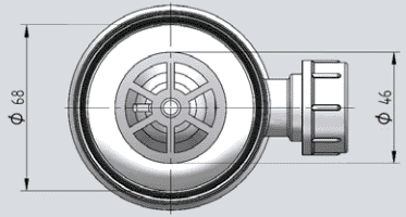 Technical image of Techflow Shower Waste Pump & 52mm Shower Tray Gully Kit.