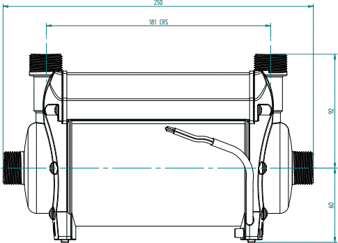 Technical image of Techflow Twin Flow TP Centrifugal Pump (Positive Head. 2.0 Bar).