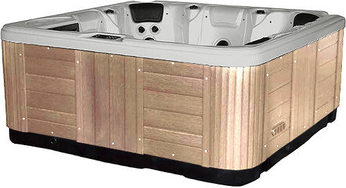 Larger image of Hot Tub Gypsum Hydro Hot Tub (Light Yellow Cabinet & Yellow Cover).