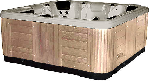 Larger image of Hot Tub Oyster Hydro Hot Tub (Light Yellow Cabinet & Yellow Cover).