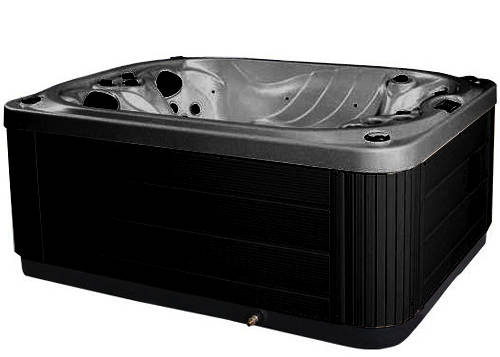 Larger image of Hot Tub Midnight Mercury Hot Tub (Black Cabinet & Brown Cover).