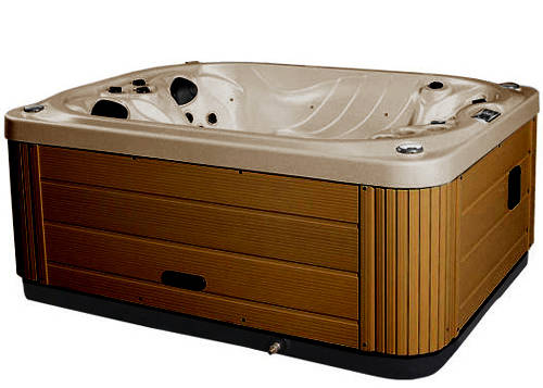 Larger image of Hot Tub Oyster Mercury Hot Tub (Chocolate Cabinet & Gray Cover).