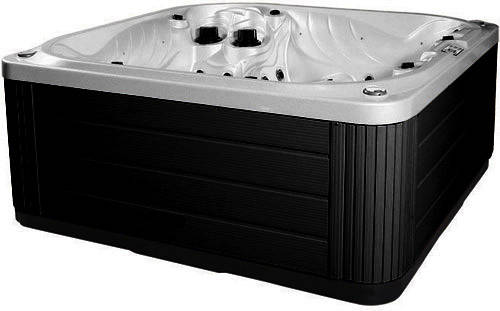 Larger image of Hot Tub Silver Neptune Hot Tub (Black Cabinet & Yellow Cover).