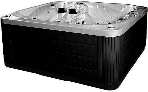 Larger image of Hot Tub Gypsum Neptune Hot Tub (Black Cabinet & Yellow Cover).