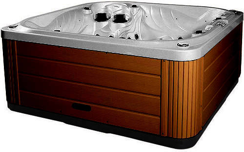 Larger image of Hot Tub Gypsum Neptune Hot Tub (Chocolate Cabinet & Gray Cover).