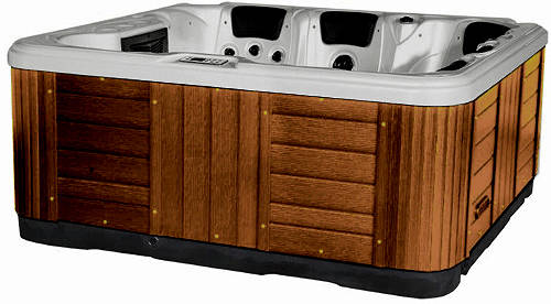 Larger image of Hot Tub Gypsum Ocean Hot Tub (Chocolate Cabinet & Grey Cover).