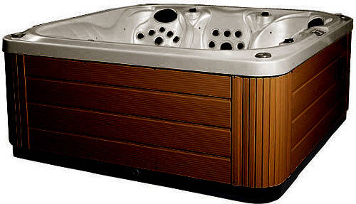 Larger image of Hot Tub Oyster Venus Hot Tub (Chocolate Cabinet & Yellow Cover).